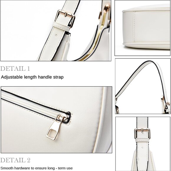 Small Crescent Shoulder Bags Purses for Women Retro Classic Clutch Hobo Tote Pur - Picture 6 of 6